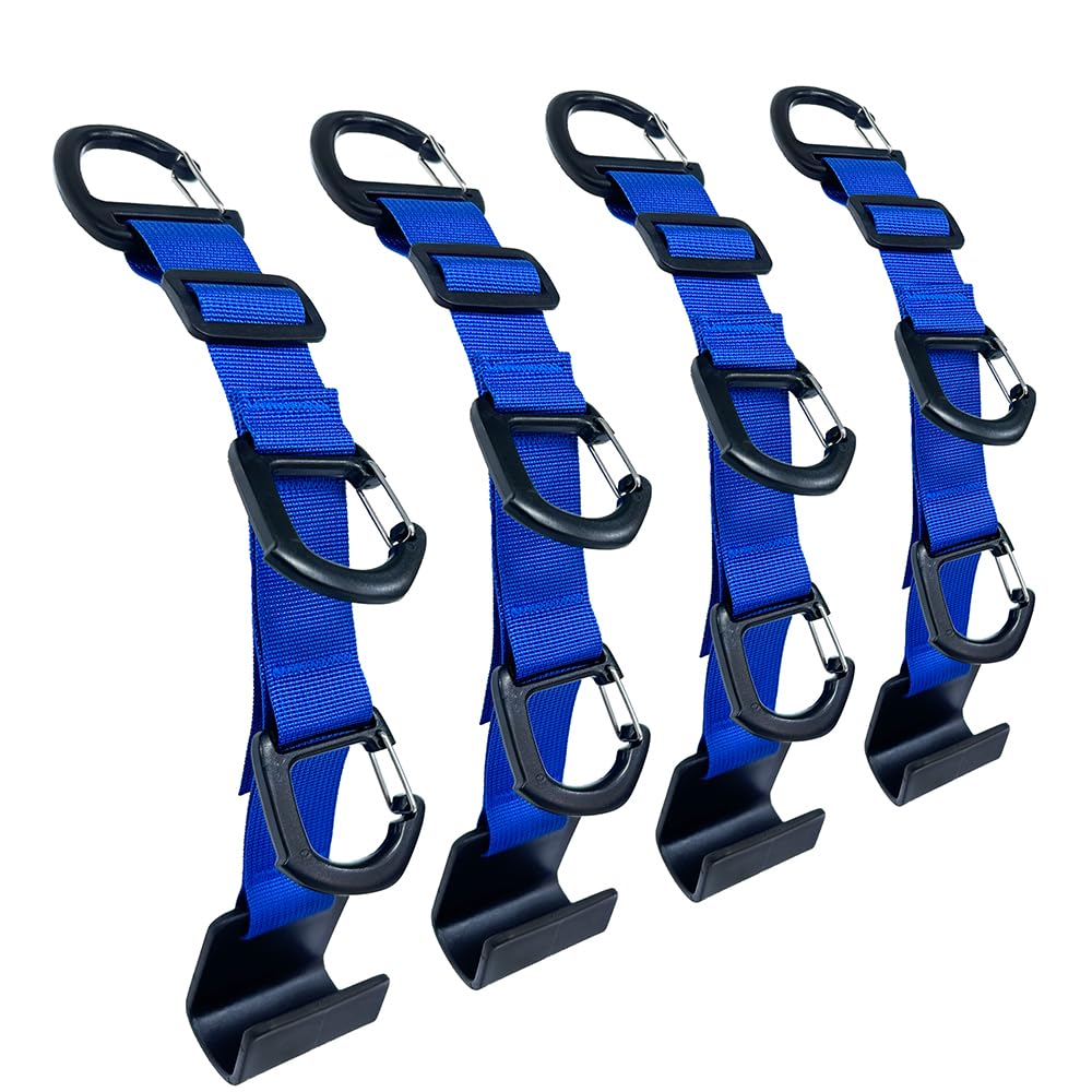 Car Headrest Hooks, Backseat Storage Organizer Hangers, Universal Vehicle Seat Back Hooks, 4 Pack