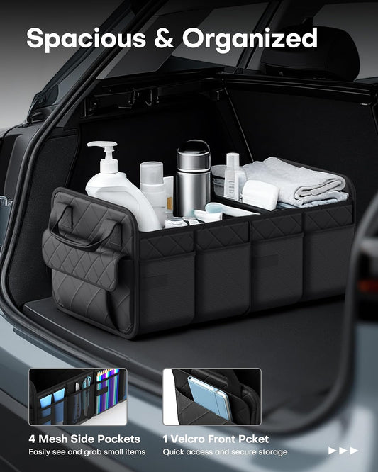 HOTOR Trunk Organizer for SUV – Foldable Car Organizers and Storage