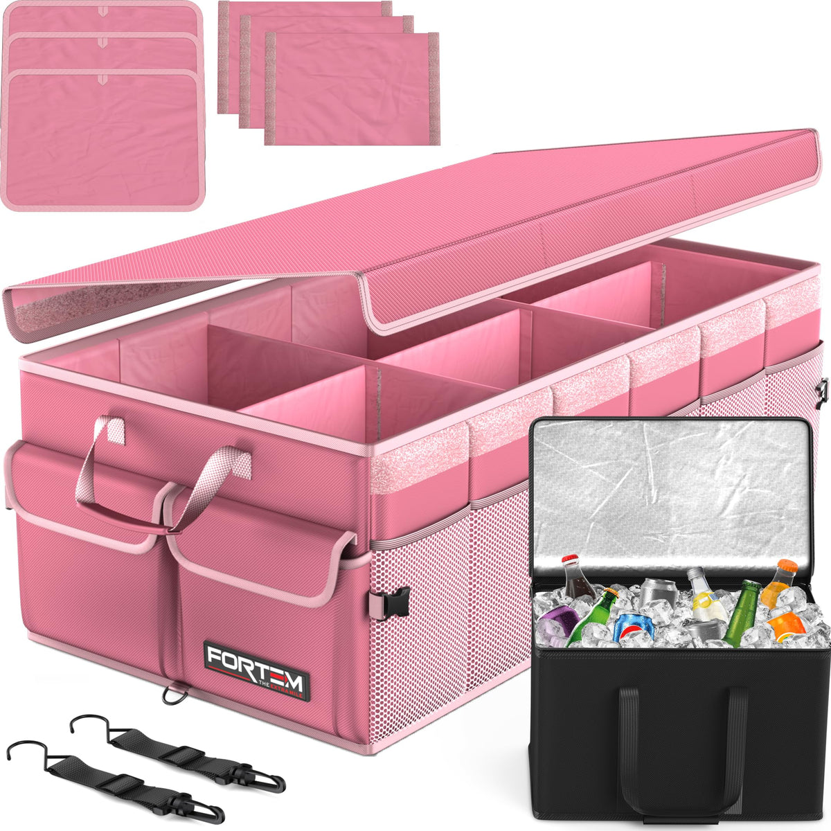 FORTEM Trunk Organizer - Foldable Car Organizer & Storage for SUVs & Trucks