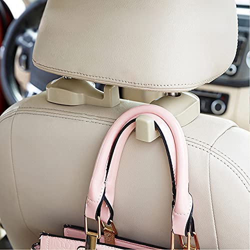 IPELY Universal Car Vehicle Back Seat Headrest Hanger Holder Hook for Bag Purse Cloth Grocery (Black -Set of 2)
