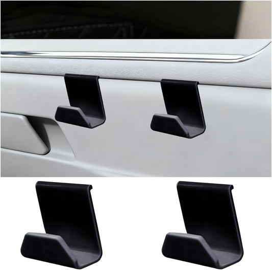 2PCS Car Co-Pilot Glovebox Hooks, Front Passenger Seat Glovebox Storage Hanger for Purse Key Umbrella Cable, Multifunctional Glove Compartment Holder Organizer Hook, Universal Fit (Black)