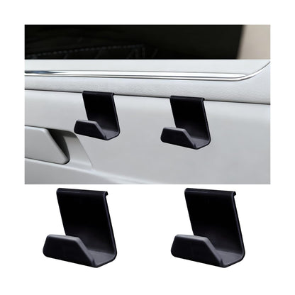 2PCS Car Co-Pilot Glovebox Hooks, Front Passenger Seat Glovebox Storage Hanger for Purse Key Umbrella Cable, Multifunctional Glove Compartment Holder Organizer Hook, Universal Fit (Black)