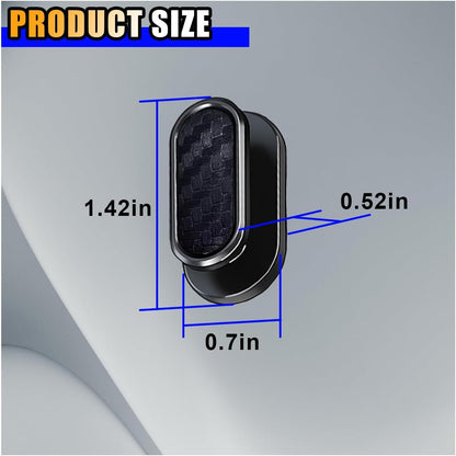 KITUREK Car Mini Hooks, Self-Adhesive Backseat Hangers, 4PCS, Carbon Fiber