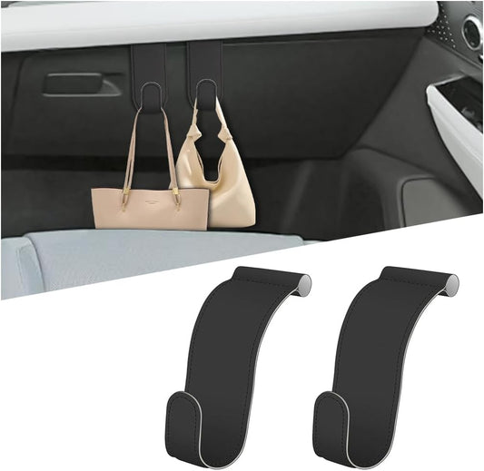 Bittwee 2PCS Car Glove Box Hooks Passenger Storage Hangers Black