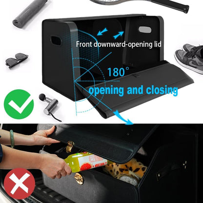 GMQ Trunk Organizers for Car,Car Organizers and Storage for SUV,Magnetic Lid with Collapsible Storage, Large Capacity for SUV, Truck, MPV (L-21.5×13×12.5 IN)