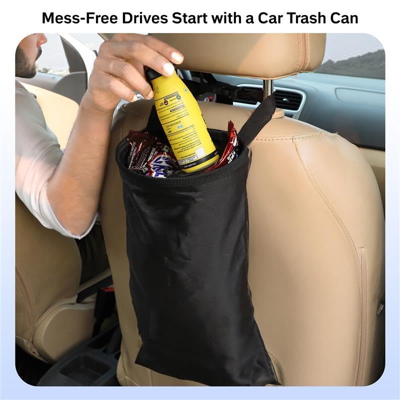 EcoNour 2 Pack Car Trash Bag | Washable Back Seat Hanging Bag
