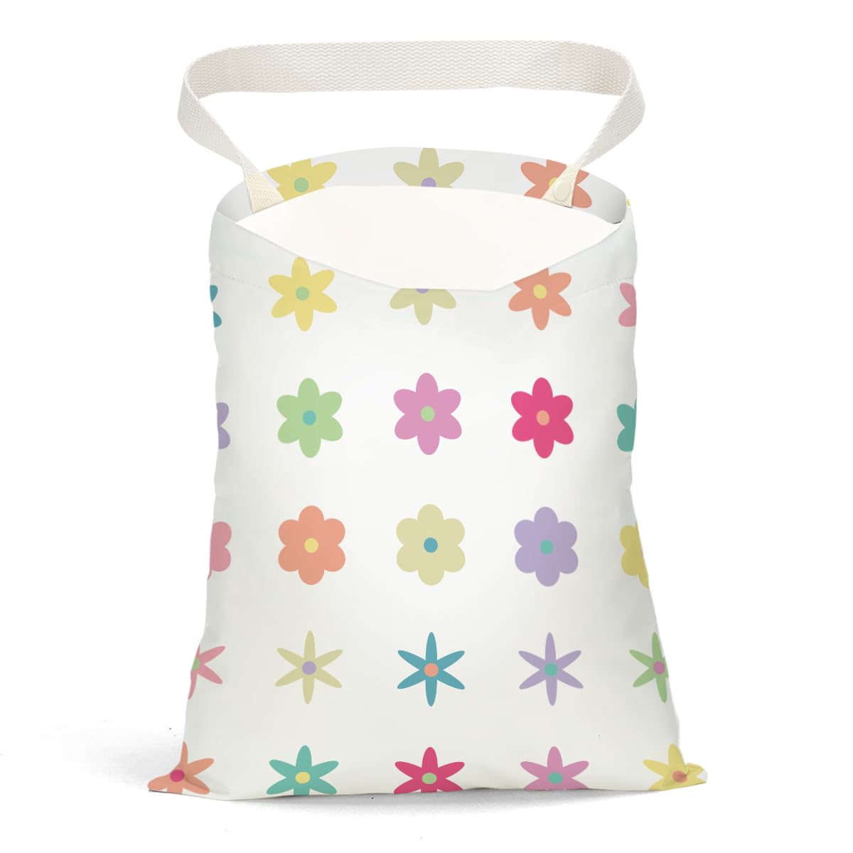 Flower Car Trash Bag Car Garbage Bag Hanging Cars Trash Can, Spring Decor Waterproof Cars Back Seat Organizer for Vehicle Travelling Camping