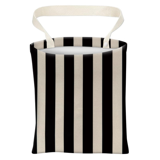 Car Trash Can, Cute Car Trash Bag, Hanging Car Organizer and Storage Bag, Trash Bin for Car Accessories, Vehicle, Travelling, Camping Black White Stripes