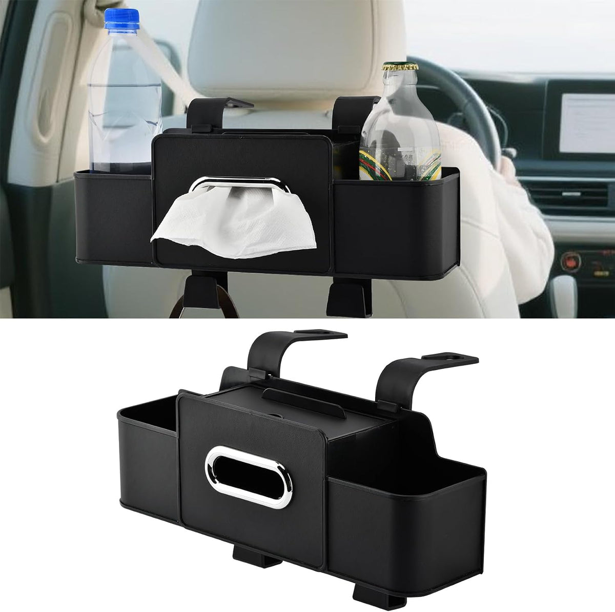 Back Seat Car Organizer with Extra Large Capacity 4-in-1 Multifunctional
