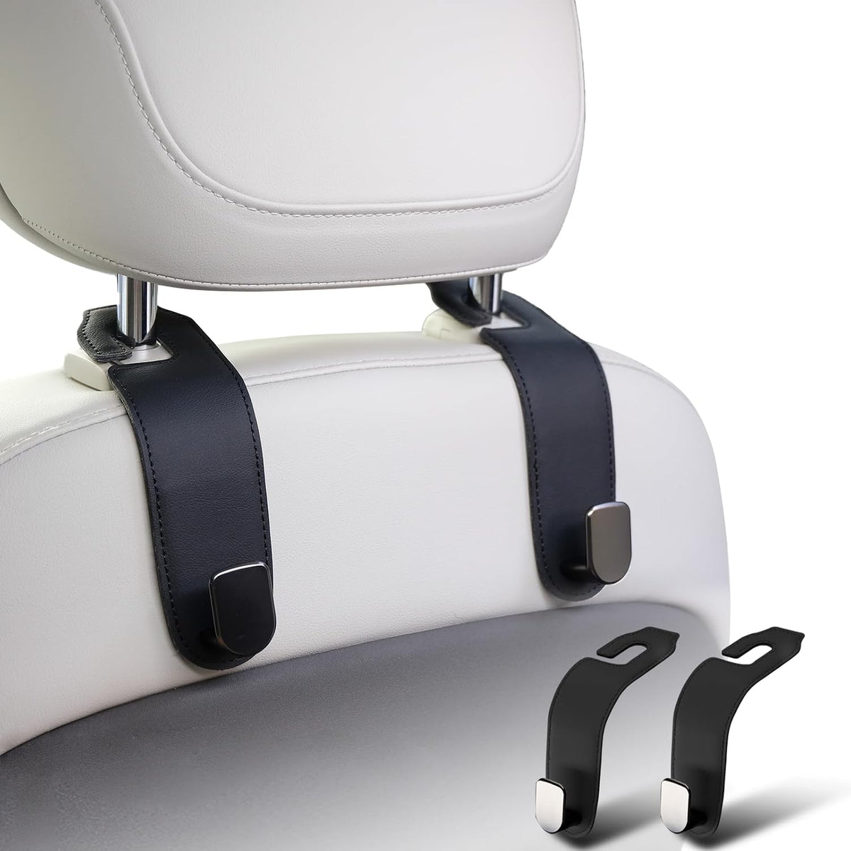 Car Purse Holder,2 Pack Leather Car Purse Hook,Car Organization Accessories