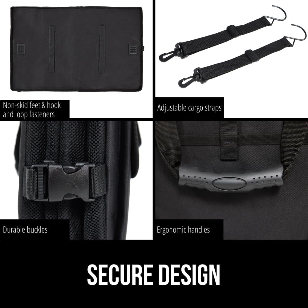 GORILLA GRIP Trunk Organizer for SUV and Cars, Large Capacity Black
