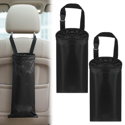2Pcs Car Trash Bags Washable, Hanging Car Garbage Bag Tash Bags