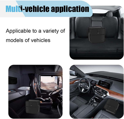 Car Trash Can, Hanging Waterproof & Leakproof Autmotive Storage Bag, Foldable Washable Vehicle Garbage Container, 2 Gallon Portable Auto Rubbish Bin for Sedan SUV Truck (Small)