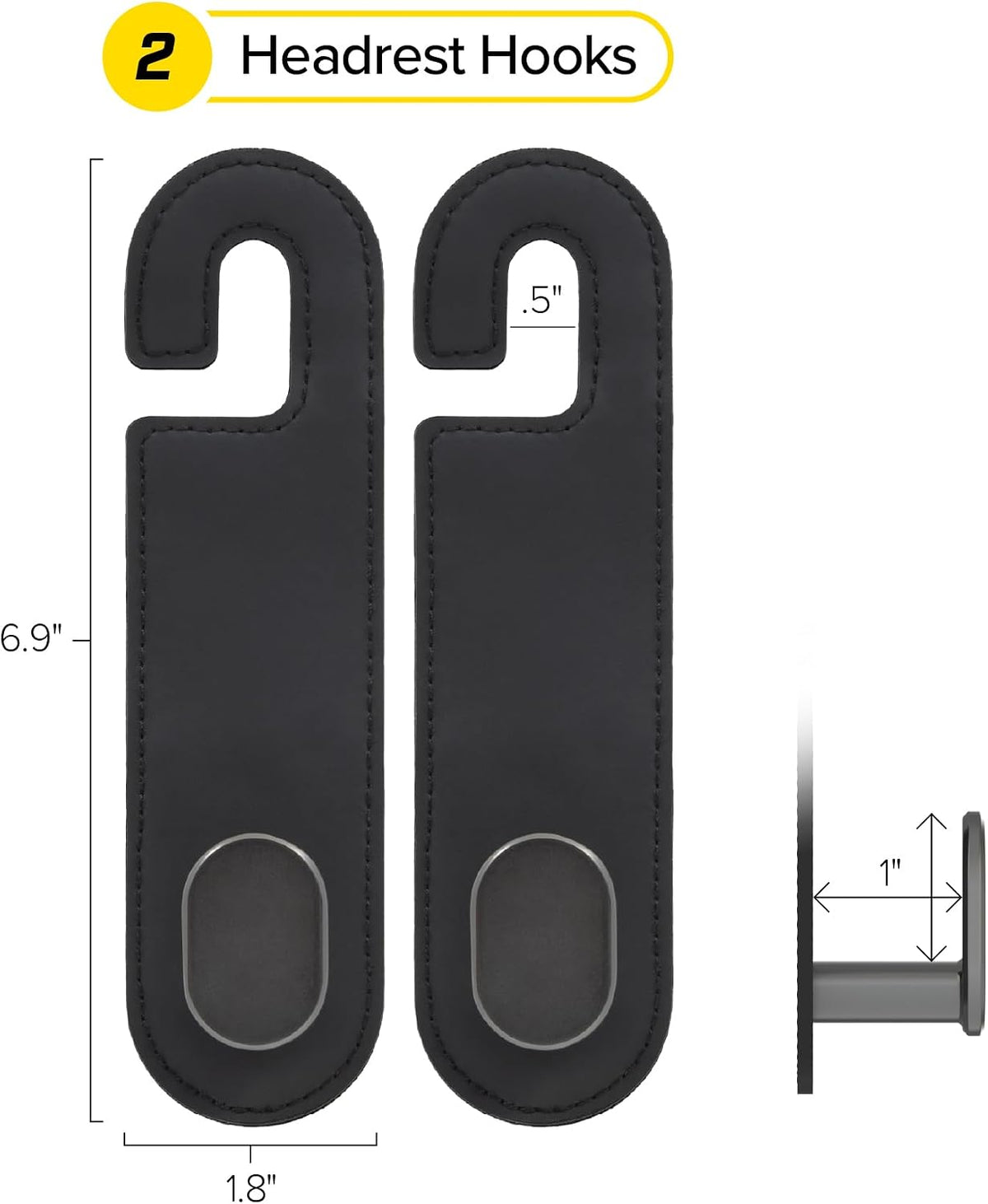 Wrap-It Storage Headrest Hook (2-Pack) - Car Accessories