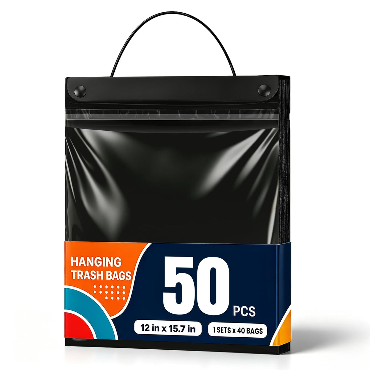 80 Count Hanging Car Trash Bags, Disposable Leak-proof Garbage Can for Car