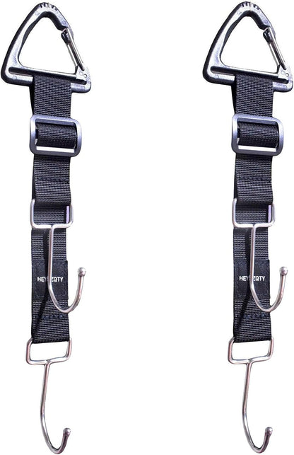 Car Purse Hook Double Hooks 2 Pack Stainless Steel Bag Hanger Holder for Car Headrest glovebox Hanging handbag Grocery Bags Backpack Coats Hats Front Seat Back Storage Hook Strap