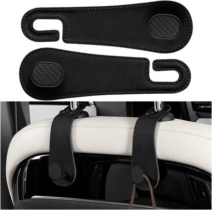 2PCS Car Headrest Hook, Strong Load-Bearing, Hidden Design, Black