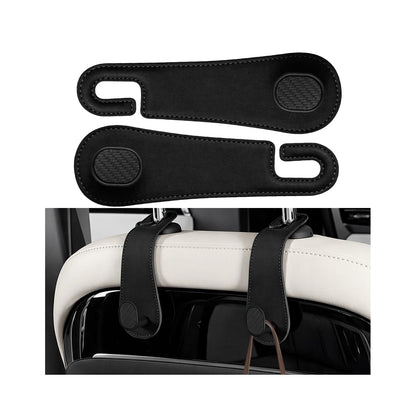 2PCS Car Headrest Hook, Strong Load-Bearing, Hidden Design, Black