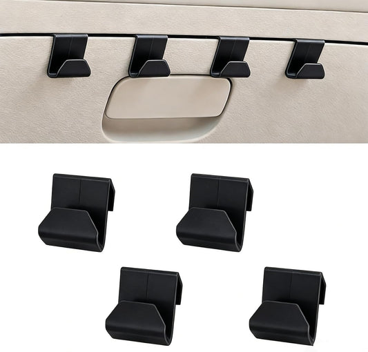 4 PCS Car Co-Pilot Glovebox Hooks, Hanger Storage Organizer for Cars, Co-Pilot Glove Box Purse Hook, Universal for Most Cars (Black)