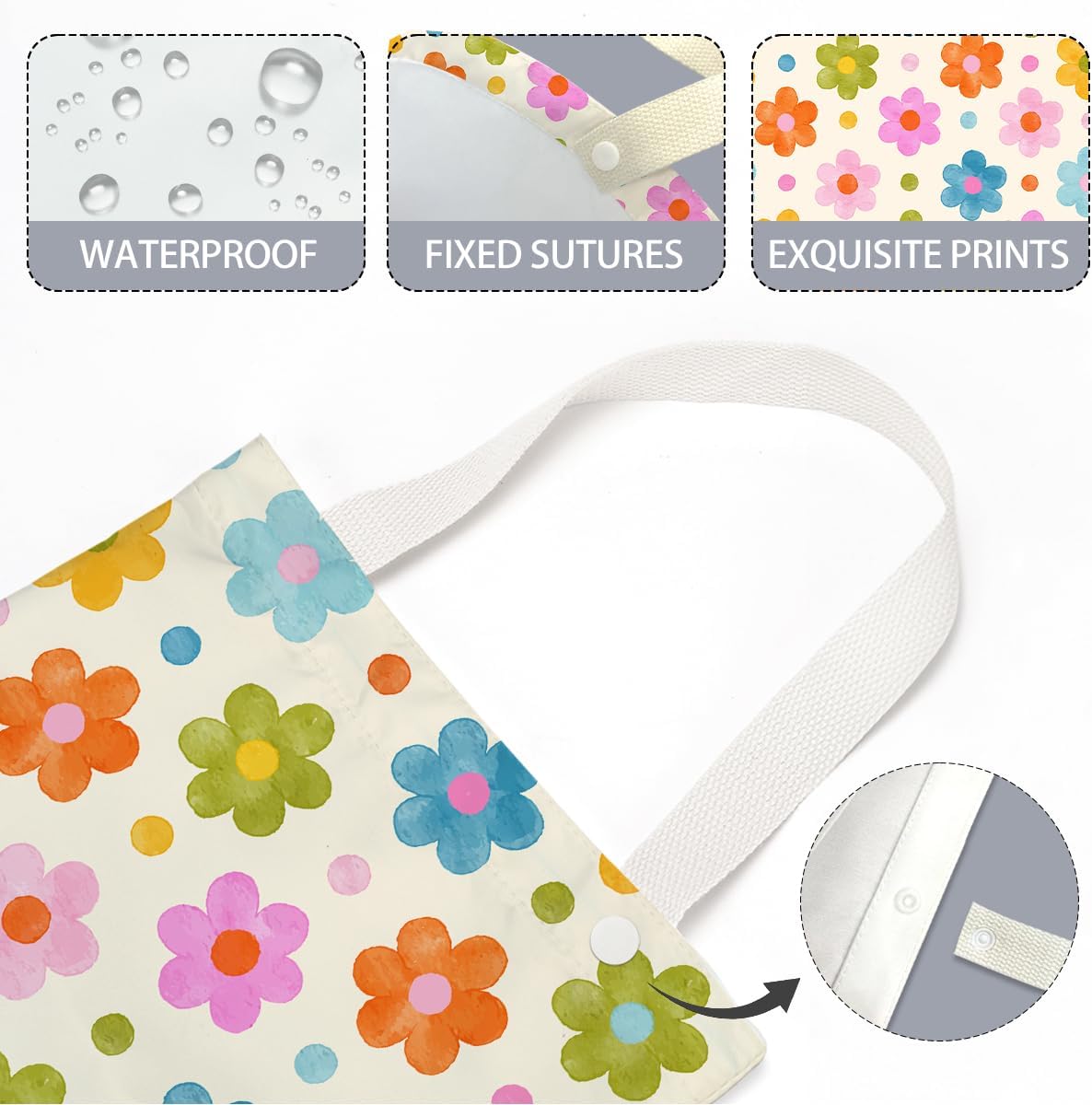 Flower Car Trash Bag Car Garbage Bag Hanging Cars Trash Can, Spring Decor Waterproof Cars Back Seat Organizer for Vehicle Travelling Camping