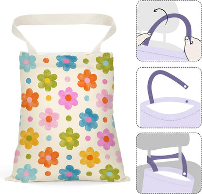 Flower Car Trash Bag Car Garbage Bag Hanging Cars Trash Can, Spring Decor Waterproof Cars Back Seat Organizer for Vehicle Travelling Camping