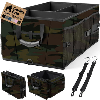 GORILLA GRIP Trunk Organizer for SUV and Cars, Large Capacity Black