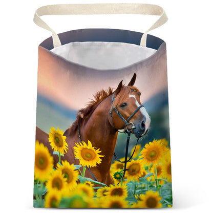 IRADA Car Trash Bag Hanging No Snap Small Garbage Bag for Car Back Seat Cute Printed One-Handed Strap Trash Bags Car Accessories-Wildflowers-Black Car Trash Bags