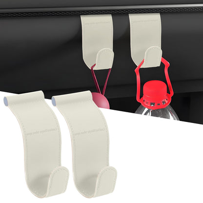 Hovom 2PCS Car Co-Pilot Glovebox Hooks, Anti-Scratch Auto Co-Pilot Glove Box Hanger Organizer, Vehicle Passenger Seat Hanging Storage Hook for Handbag Purse Umbrella, Car Accessories (Beige)