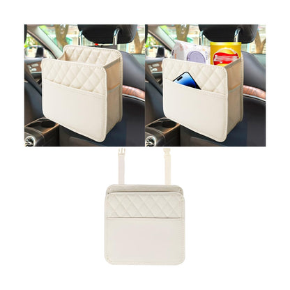 Mandark PU Leather Car Seat Back Organizer, Black