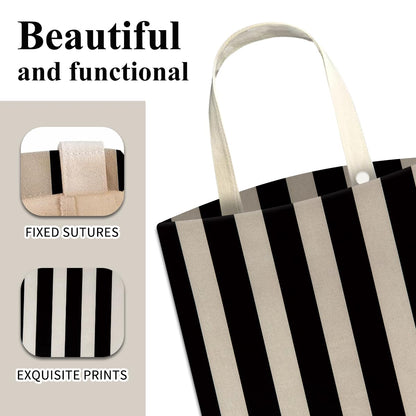 Car Trash Can, Cute Car Trash Bag, Hanging Car Organizer and Storage Bag, Trash Bin for Car Accessories, Vehicle, Travelling, Camping Black White Stripes