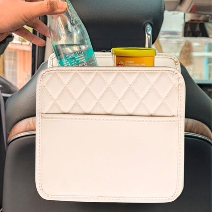 Mandark PU Leather Car Seat Back Organizer, Black