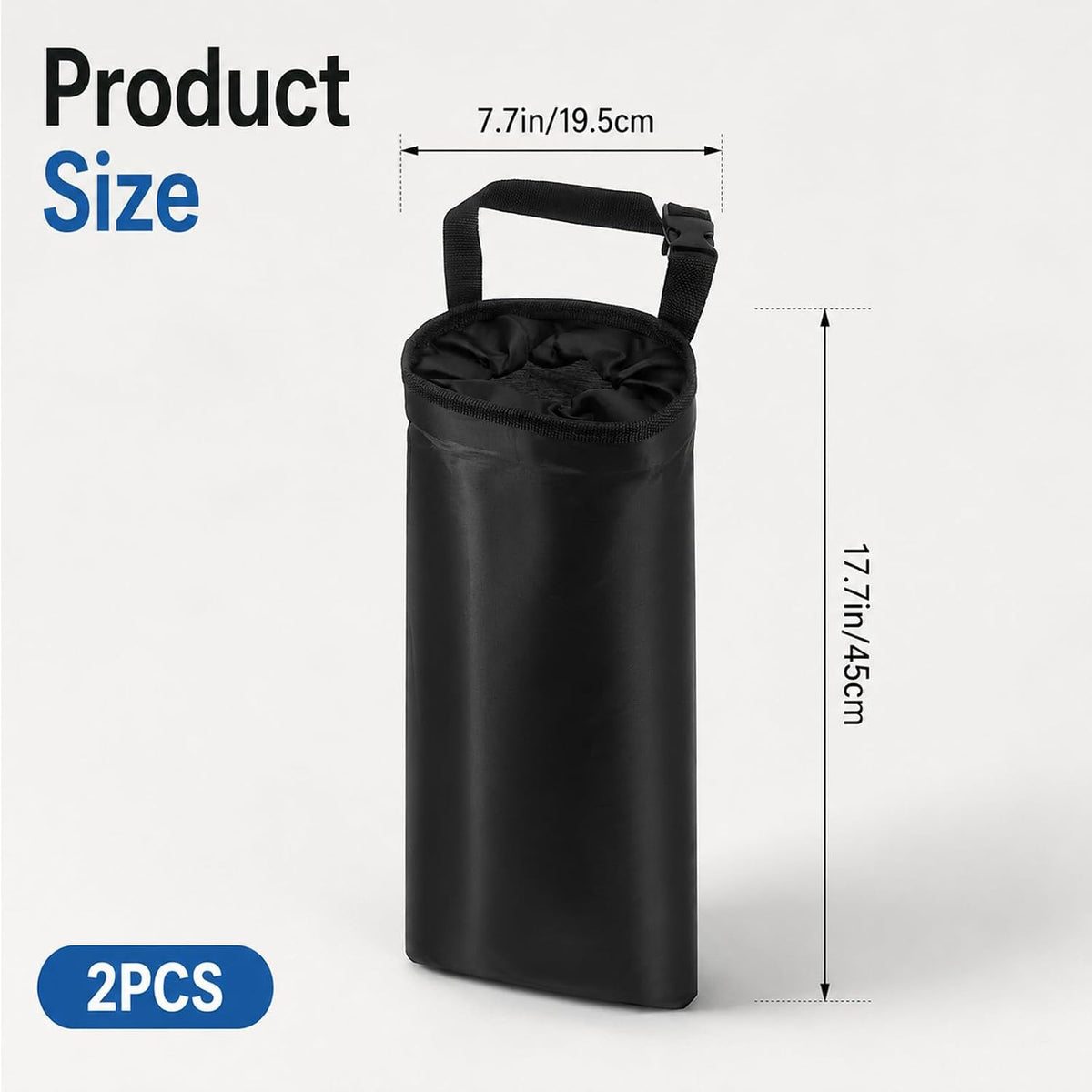 2PCS Washable Detachable Car Garbage Bag Hanging Cars Accessories