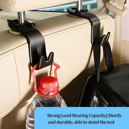 Car Seat Headrest Hook, 2PCS Vehicle Seat Back Storage Hanger Hook for Handbag Purse Coat, Automotive Interior Headrest Organizer, Universal for SUV Caravan Pickup