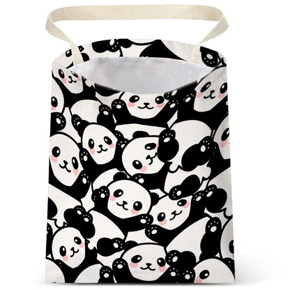 IRADA Car Trash Bag Hanging No Snap Small Garbage Bag for Car Back Seat Cute Printed One-Handed Strap Trash Bags Car Accessories-Wildflowers-Black Car Trash Bags