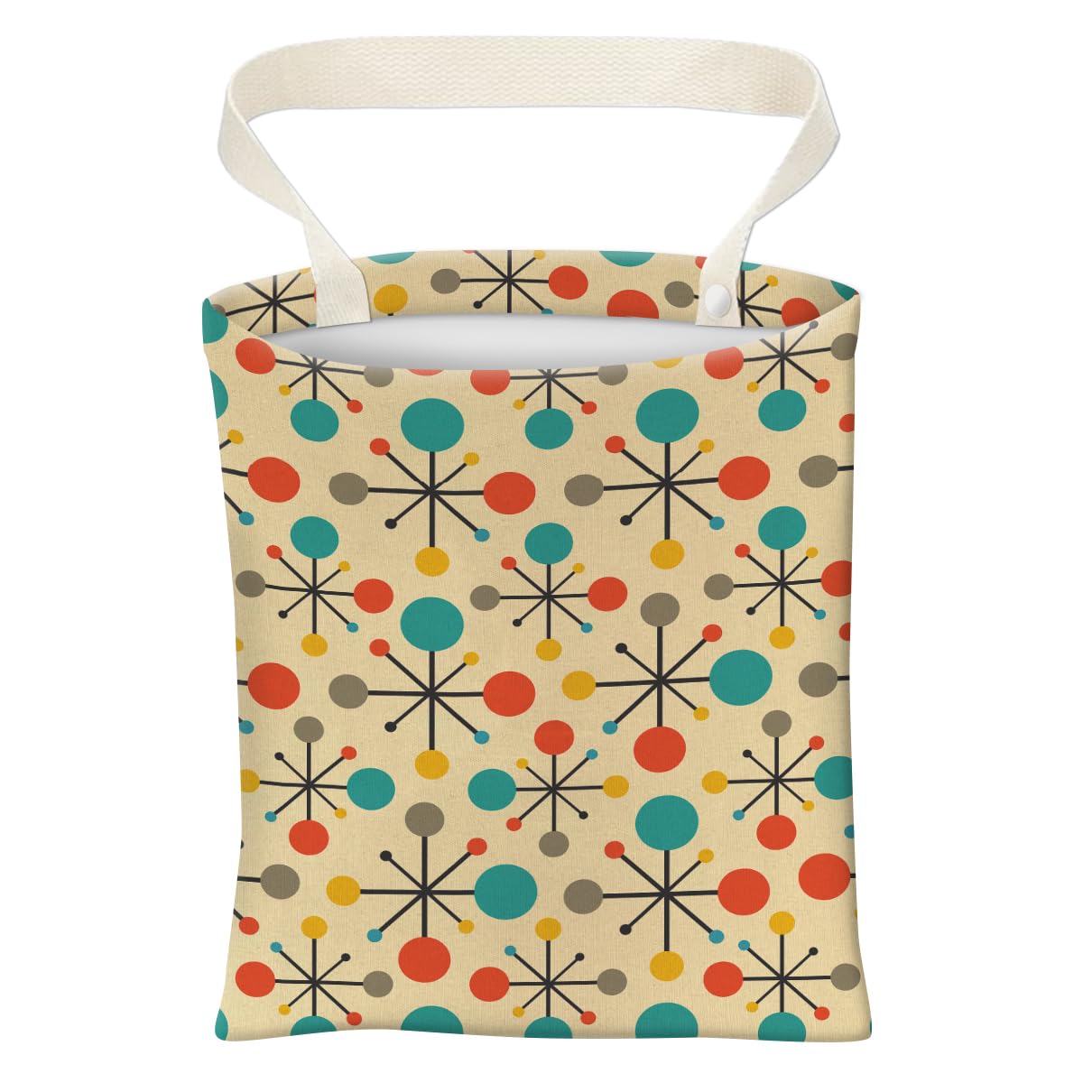 Car Trash Can, Cute Car Trash Bag, Hanging Car Organizer and Storage Bag, Trash Bin for Car Accessories, Vehicle, Travelling, Camping Black White Stripes