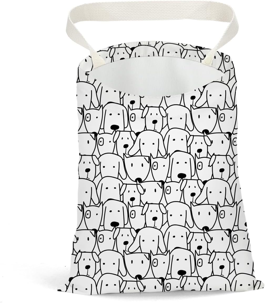 Car Trash Bag Car Garbage Bag Hanging Cars Trash Can, Waterproof Cars Back Seat Organizer for Vehicle Travelling Campingg Animal Dog Cow Leopard Decor