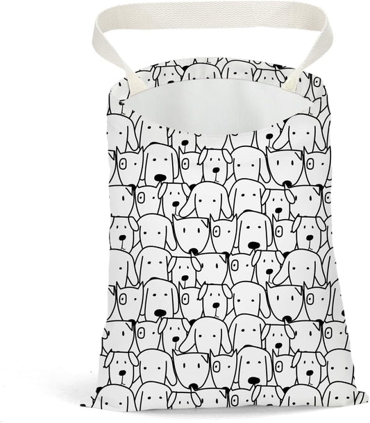 Car Trash Bag Car Garbage Bag Hanging Cars Trash Can, Waterproof Cars Back Seat Organizer for Vehicle Travelling Campingg Animal Dog Cow Leopard Decor