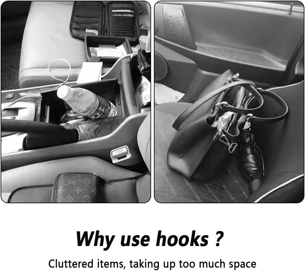 Utility Car Headrest Hidden Hook 33lb(Max) Car Hooks for Purses and Bags,Hat Holder for Truck Seat Hanger Storage Organizer for Coats,Umbrellas,Grocery Bags,Handbags Universal Car Accessories