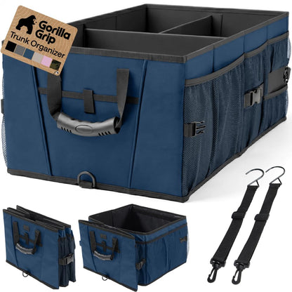 GORILLA GRIP Trunk Organizer for SUV and Cars, Large Capacity Black