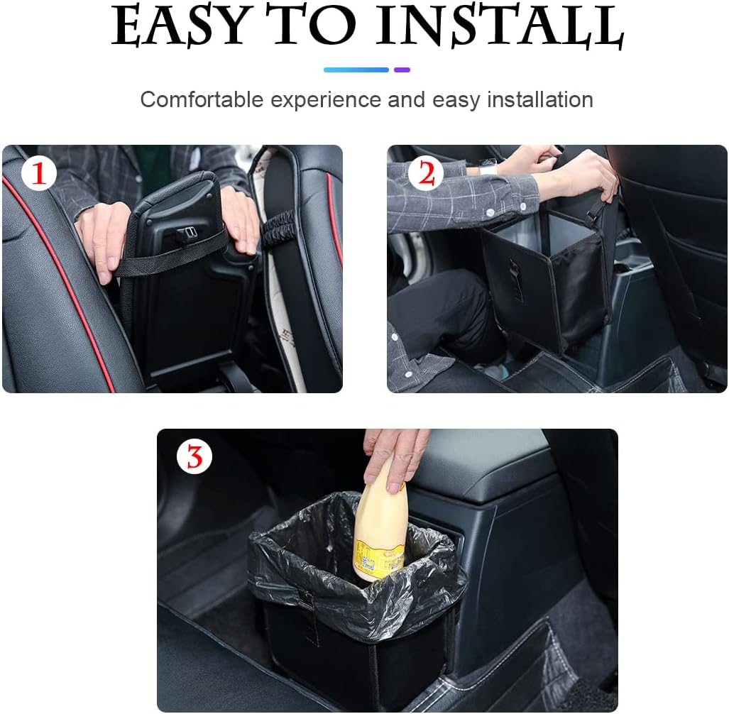 Fekey&JF Foldable Waterproof Car Trash Can, Large