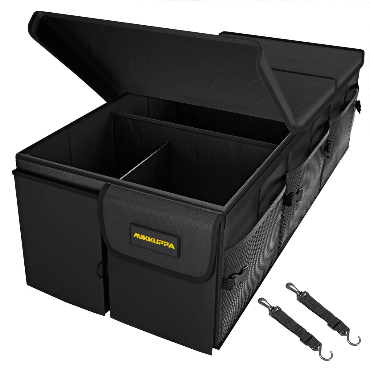 MIKKUPPA Trunk Organizer with Lid - 65L Collapsible Car Organizer, Black