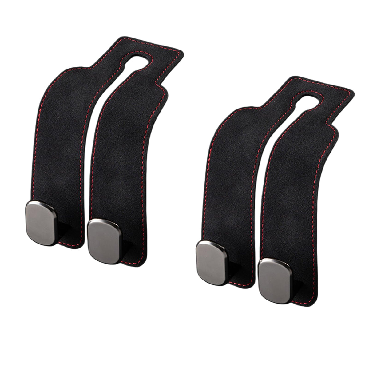 GoldenLife Headrest Hooks for Car, 2 Pack Premium Car Bag Hooks | Secure Heavy-Duty, Elegant & Universal Fit Car Hooks for Purses Handbags Grocery & Backpacks (Black)