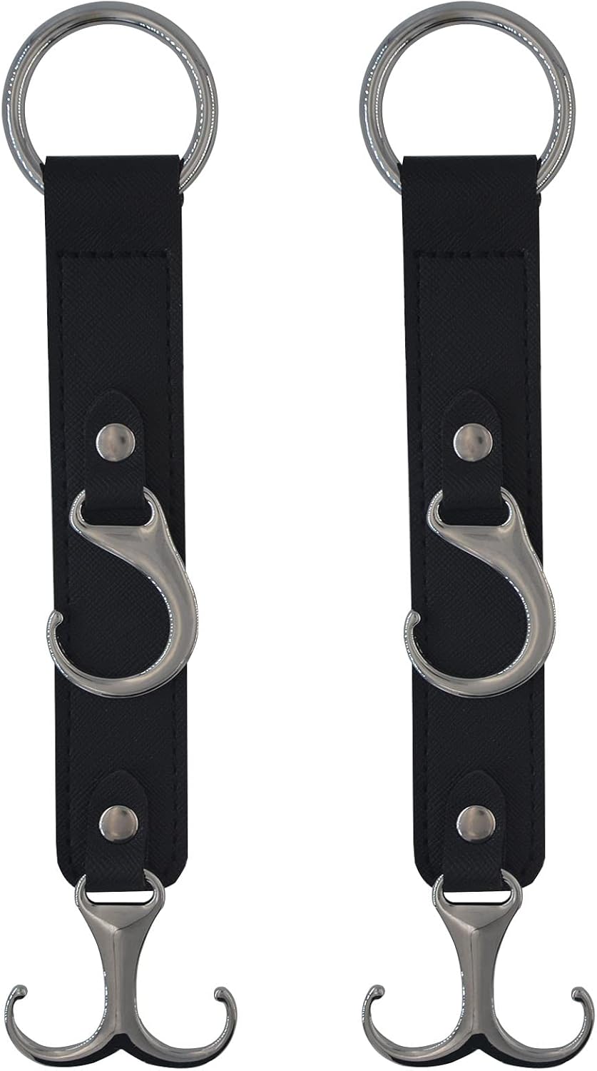 Car Headrest Hook 2 Pack Faux Leather Hanger Purse Bag Holder Purse Hook