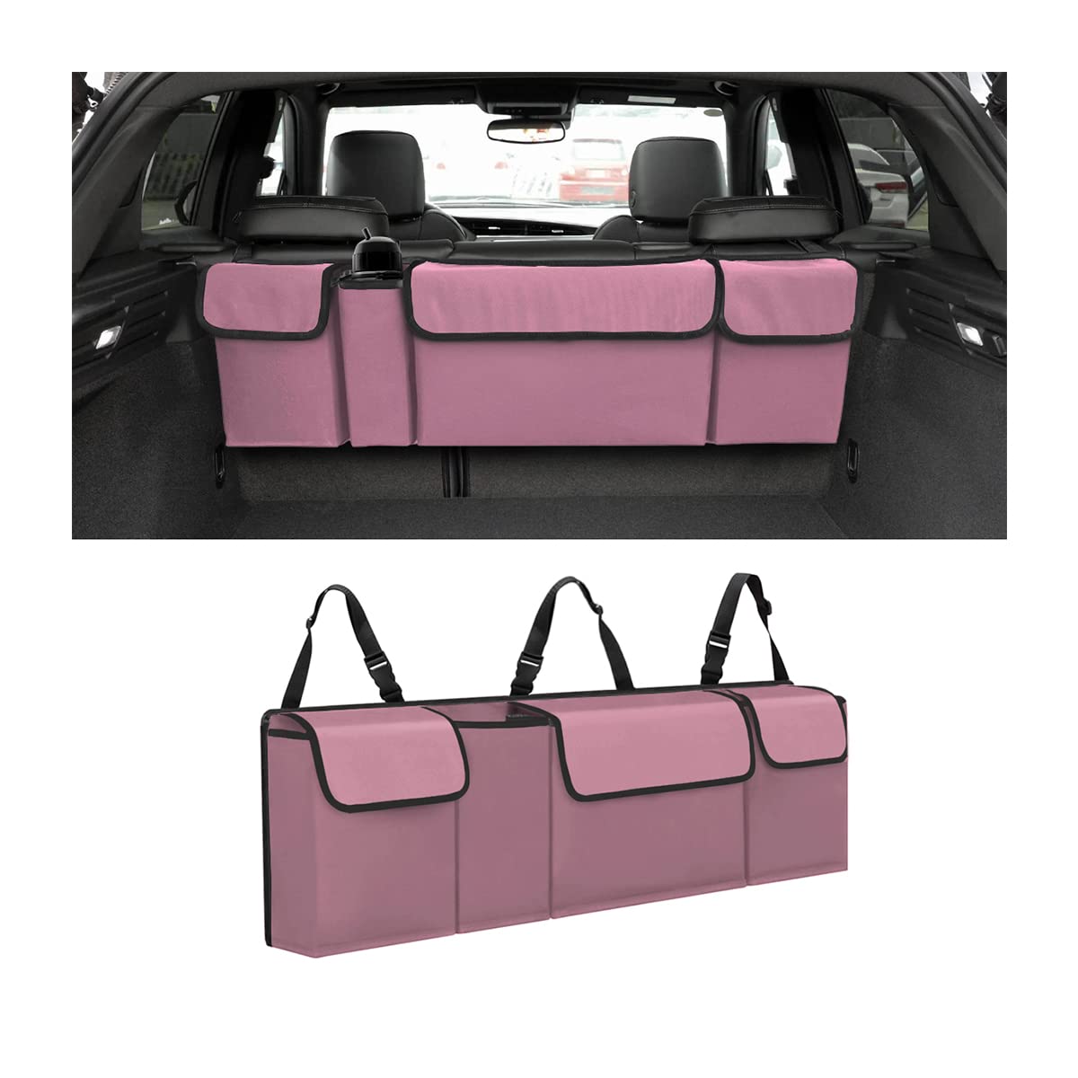 AUCELI Car Trunk Organizer, Hanging Backseat Storage Bag, Black