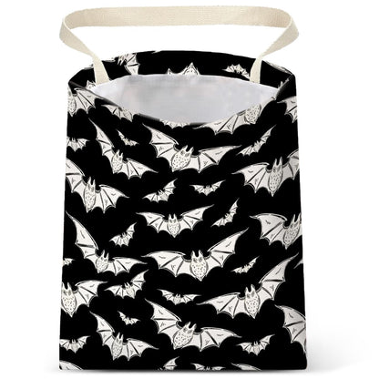 IRADA Car Trash Bag Hanging No Snap Small Garbage Bag for Car Back Seat Cute Printed One-Handed Strap Trash Bags Car Accessories-Wildflowers-Black Car Trash Bags