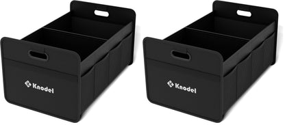 K KNODEL Foldable Trunk Storage Organizer for Car and Sedan (Small, Black)