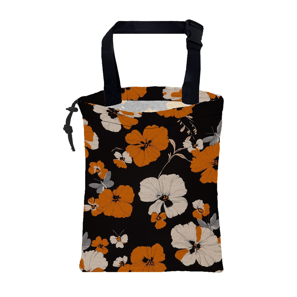 Adventure Awaits Car Garbage Bag Mountain and Bird Hanging Canvas Car Trash Bag Drawstring Car Back Seat Organizer for Car Back Front Seat Console with Adjustable Buckle