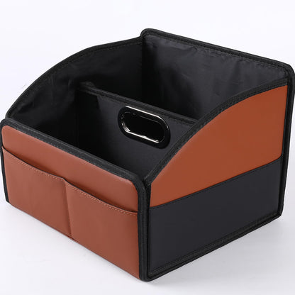 Car Storage Organizer, Leather Front & Back Seat Caddy Black