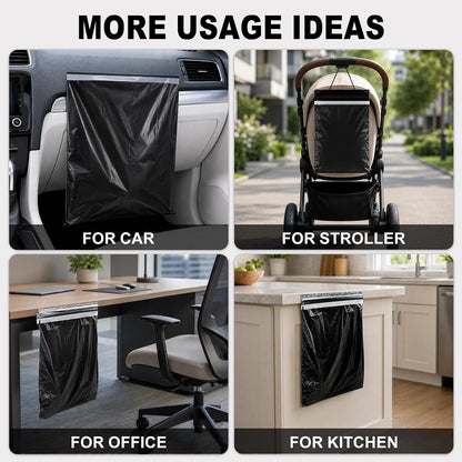 50 PCS HANSSHOW Car Trash Bags Disposable Leakproof Hanging Stick-On
