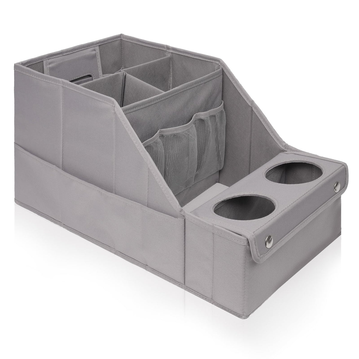 MULISOFT Car Backseat Organizer with 11 Compartments & 2 Cup Holders, Black
